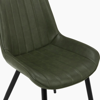 Taylor Dining Chair | Vintage Green Faux Leather