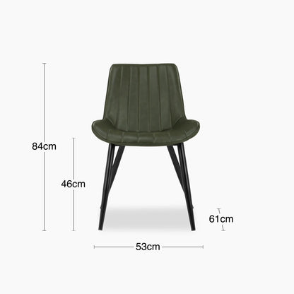 Taylor Dining Chair | Vintage Green Faux Leather