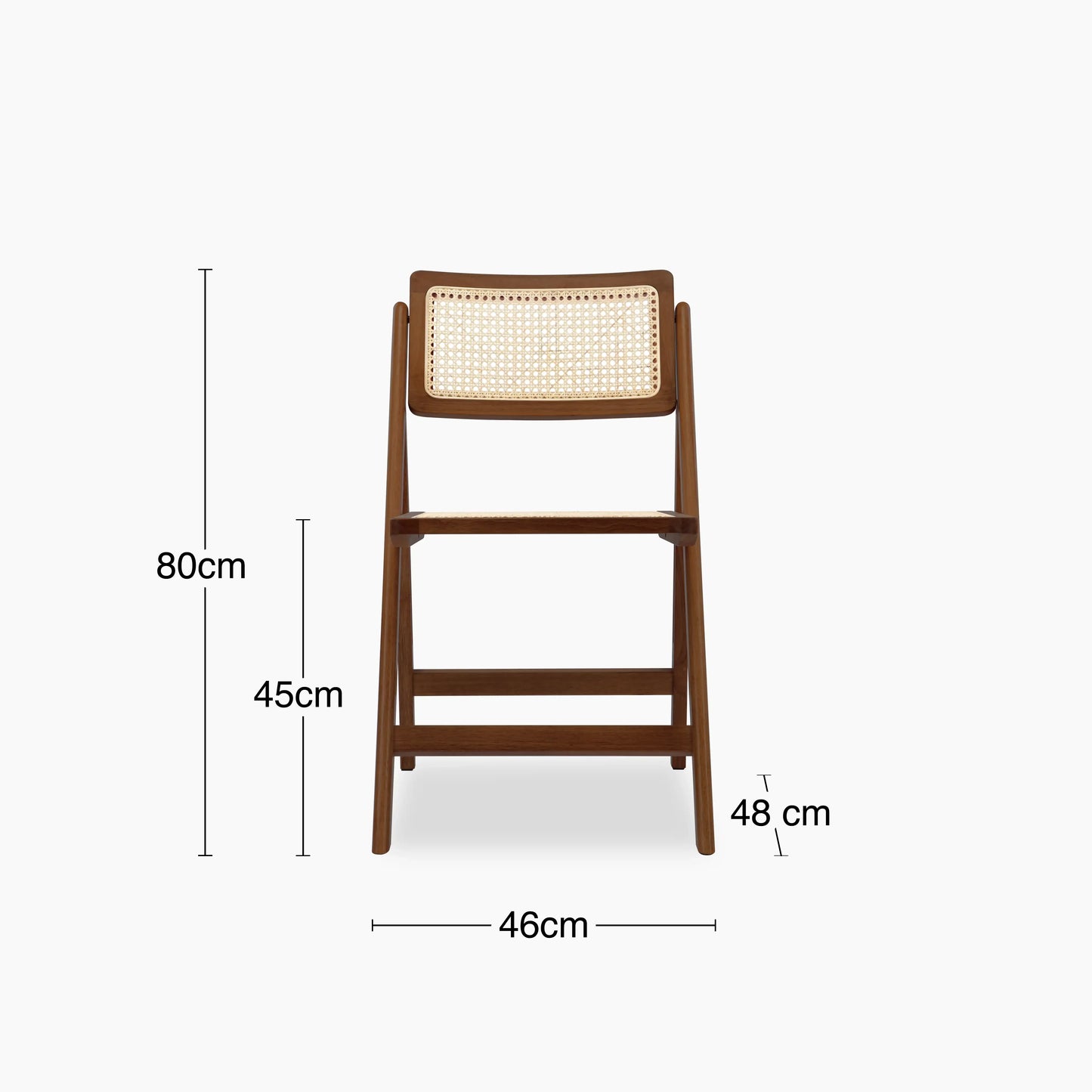 Elynn Folding Wooden Dining Chair | Walnut