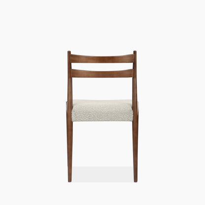 Caleb Wooden Dining Chair | Speckled Stone Sustainable Boucle & Walnut