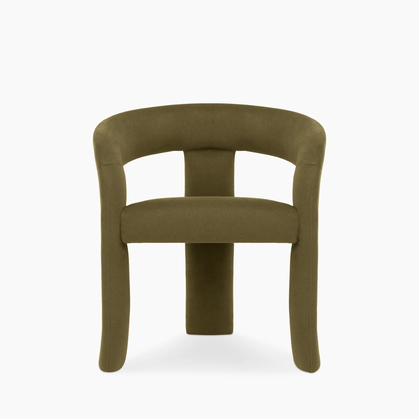 Bellamy Carver Dining Chair | Moss Green Sustainable Mohair Velvet