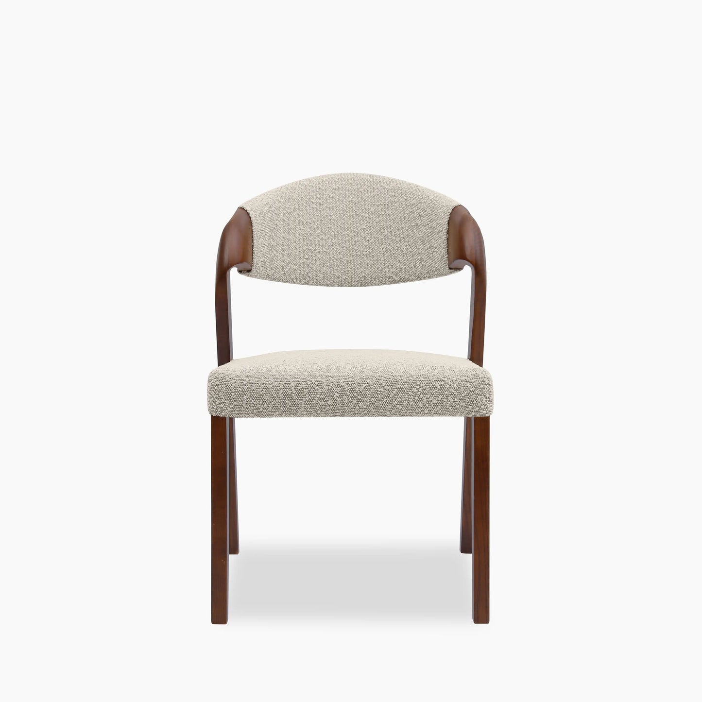 Kennedy Dining Chair | Speckled Stone Sustainable Boucle & Walnut