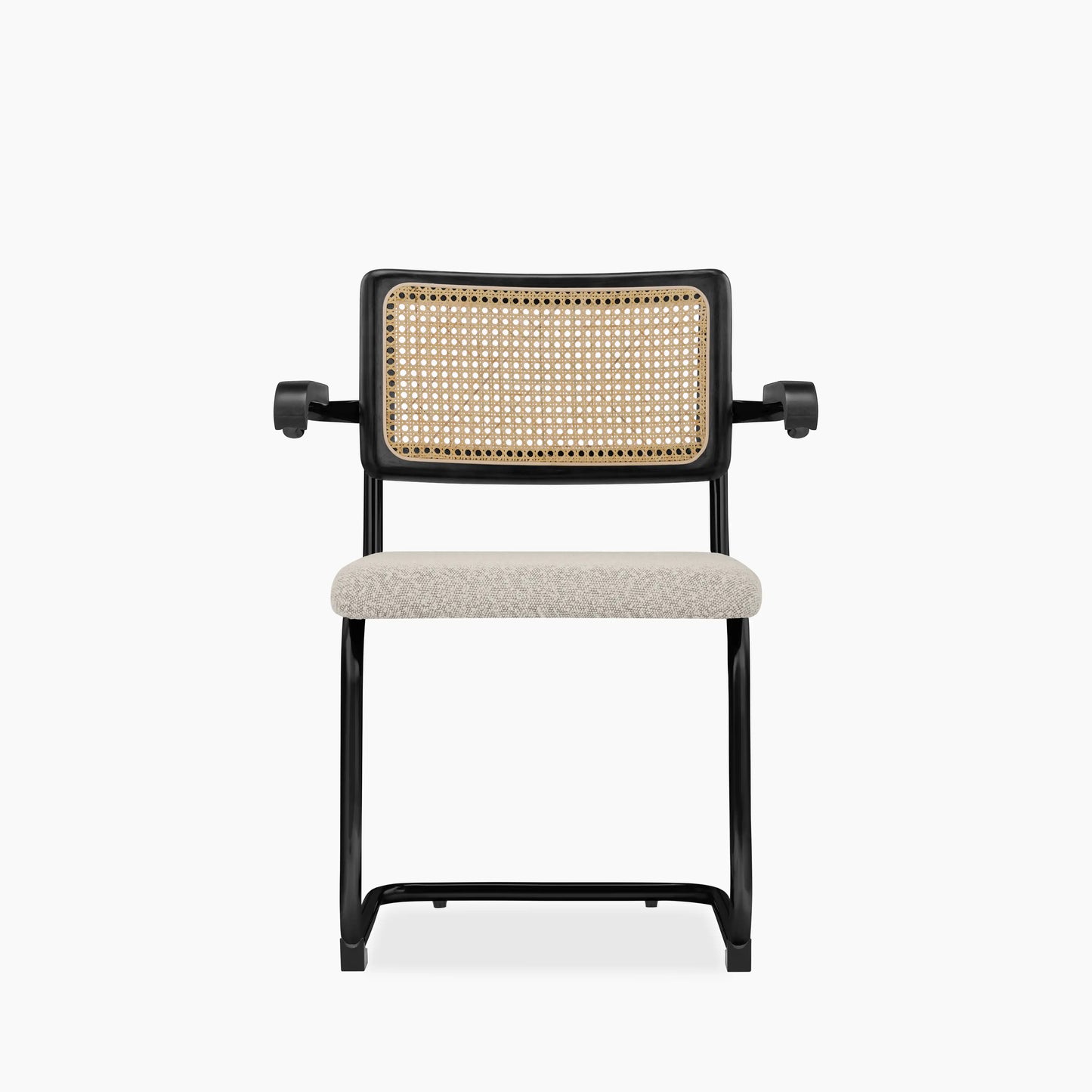 Kenton Carver Dining Chair | Speckled Stone Sustainable Boucle & Black