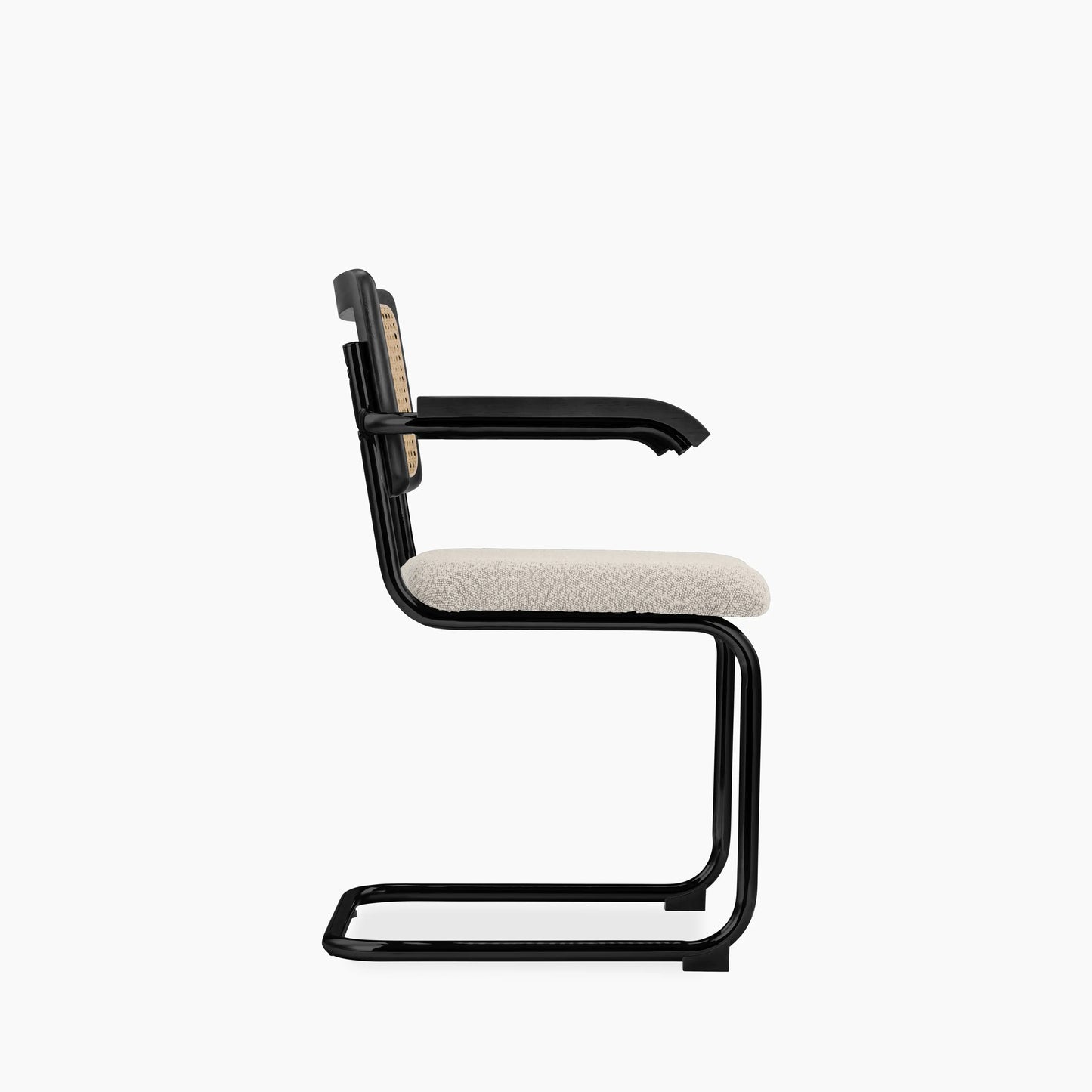 Kenton Carver Dining Chair | Speckled Stone Sustainable Boucle & Black