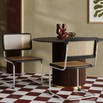 Kenton Dining Chair | Black & Chrome