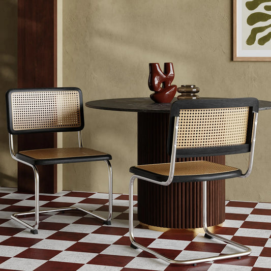 Kenton Dining Chair | Black & Chrome