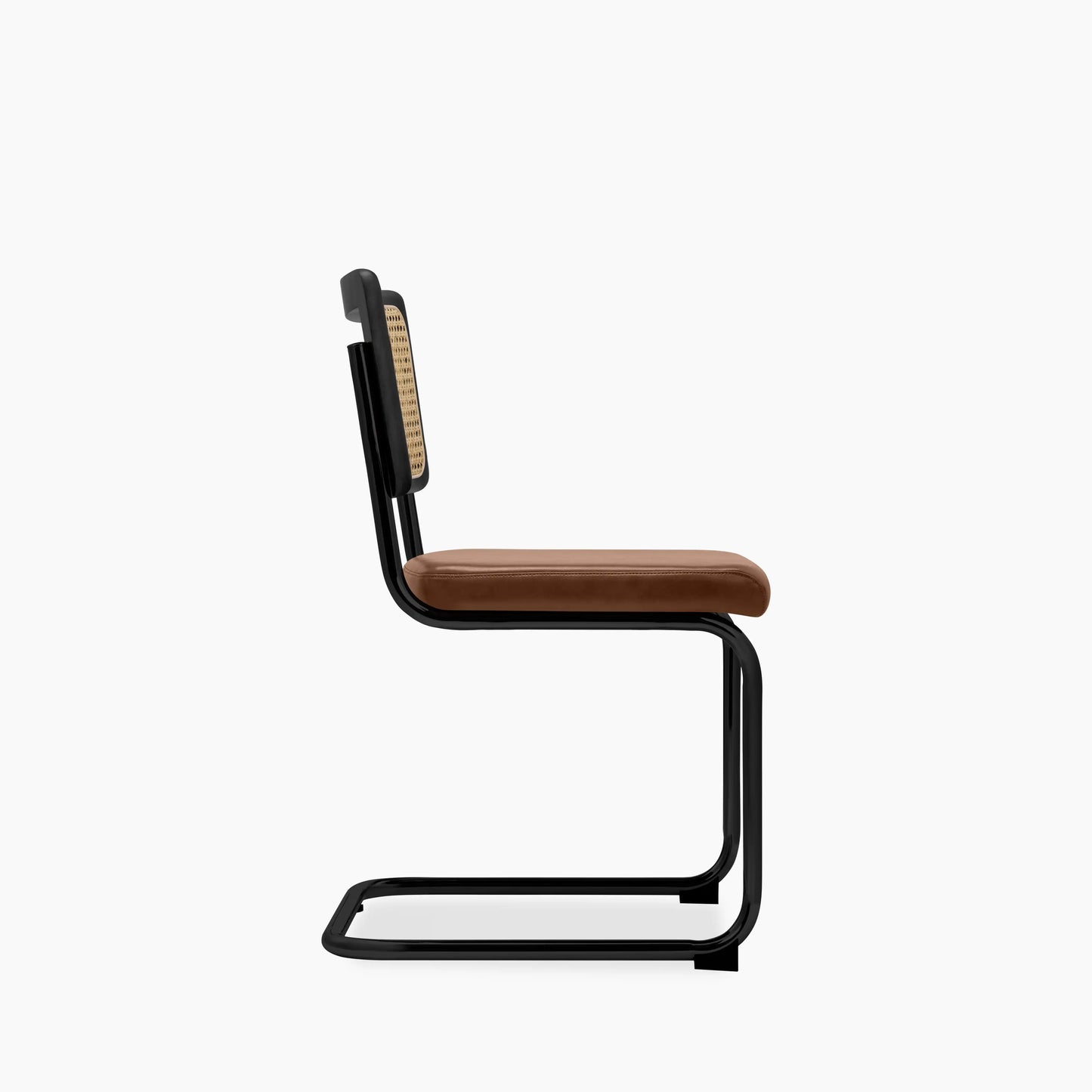 Kenton Dining Chair | Vintage Tan Faux Leather & Black