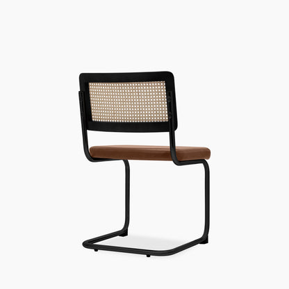 Kenton Dining Chair | Vintage Tan Faux Leather & Black