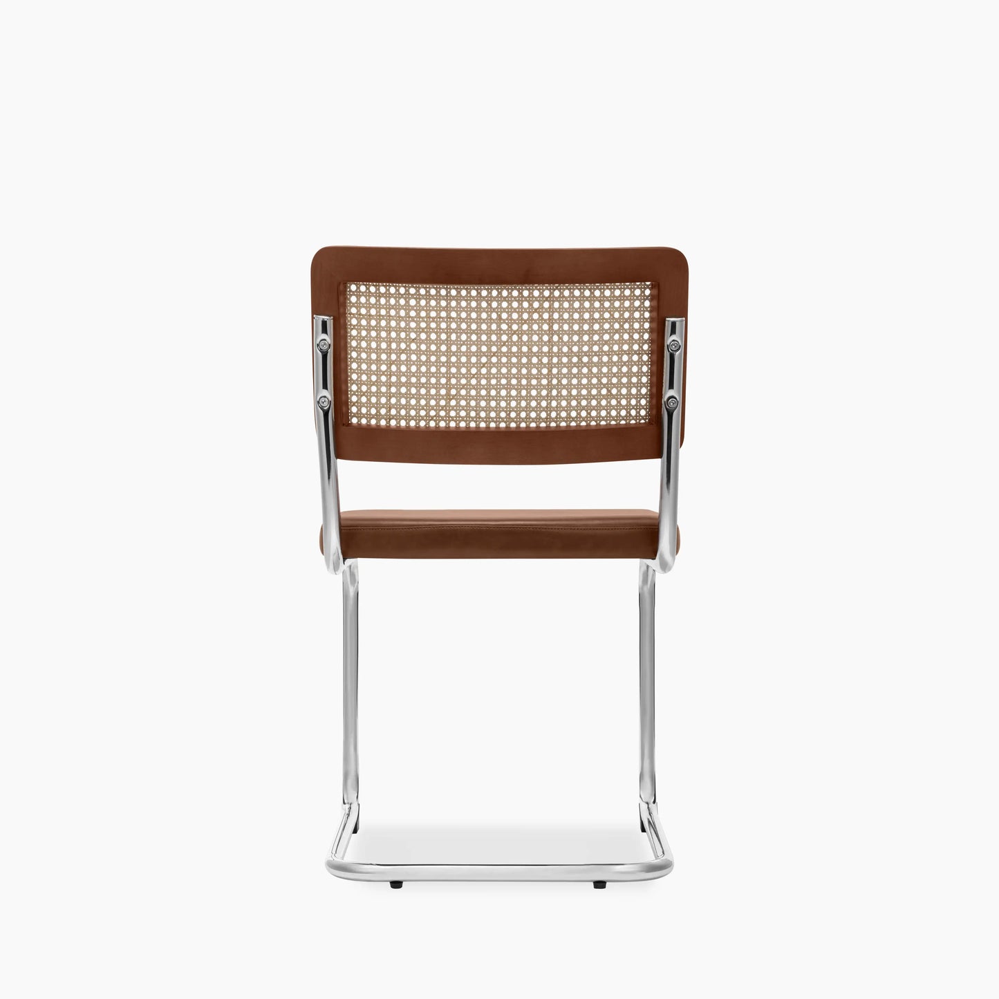 Kenton Dining Chair | Vintage Tan Faux Leather & Chrome