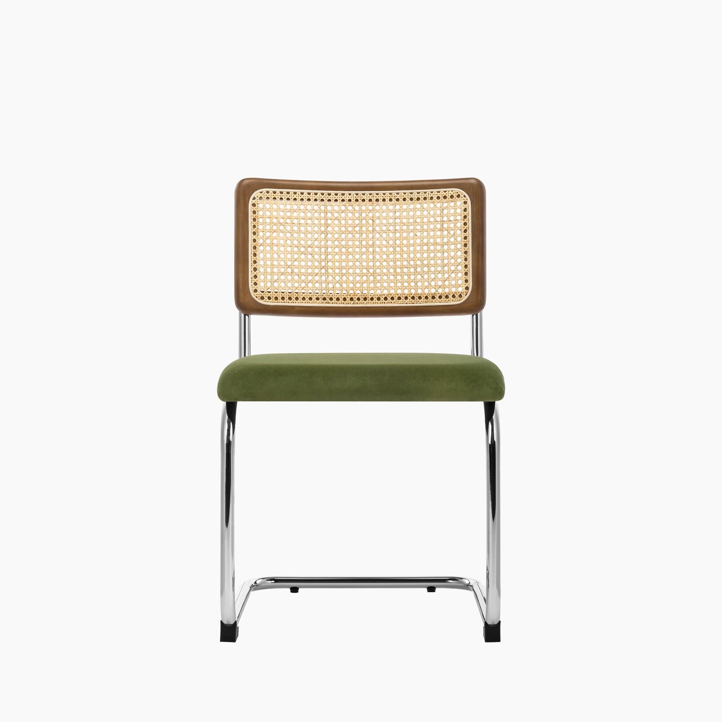Kenton Dining Chair | Olive Green Sustainable Velvet & Chrome