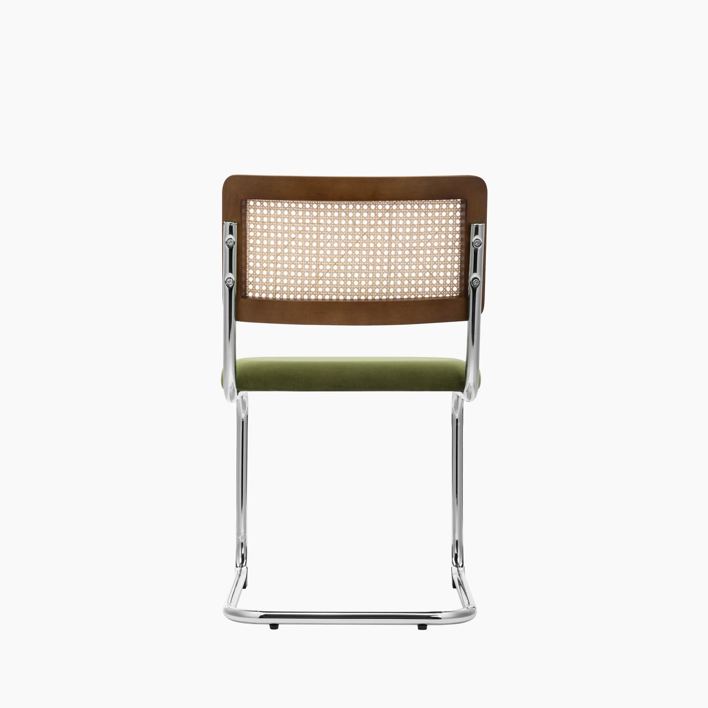 Kenton Dining Chair | Olive Green Sustainable Velvet & Chrome