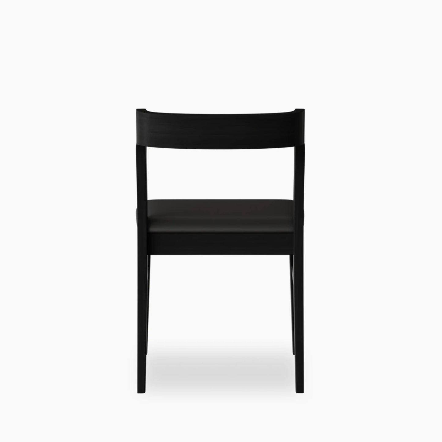 Chiswick Wooden Dining Chair | Black Faux Leather & Black