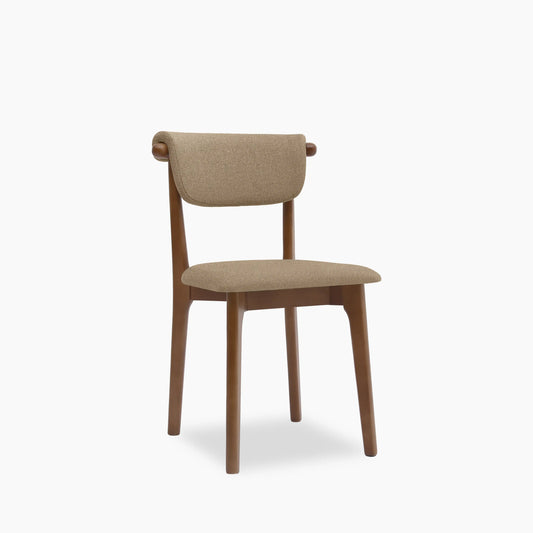 Nobu Dining Chair | Latte Sustainable Fabric & Walnut