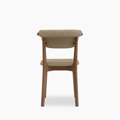 Nobu Dining Chair | Latte Sustainable Fabric & Walnut