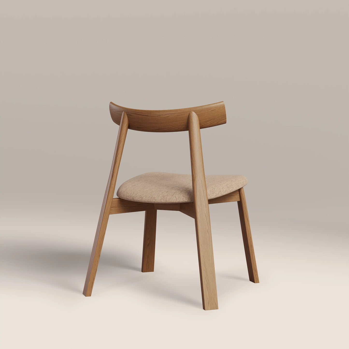 Clyde Wooden Dining Chair | Latte Sustainable Fabric & Oak