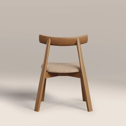 Clyde Wooden Dining Chair | Latte Sustainable Fabric & Oak