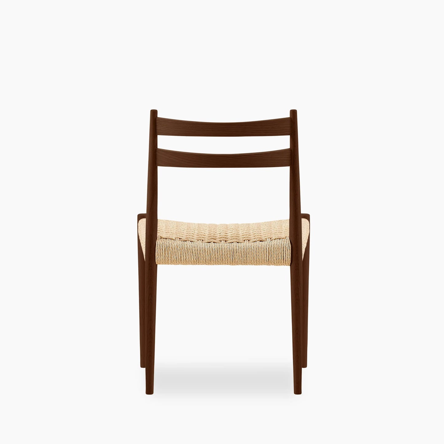 Caleb Wooden Dining Chair | Natural Weave & Walnut