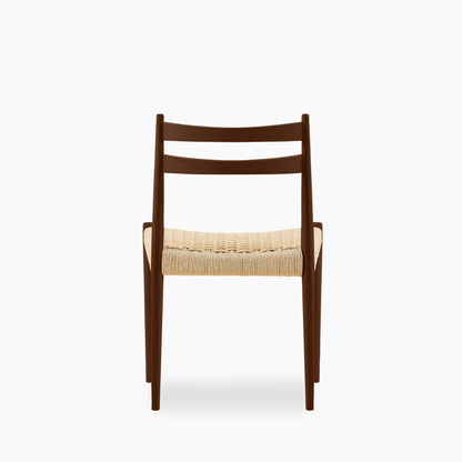 Caleb Wooden Dining Chair | Natural Weave & Walnut