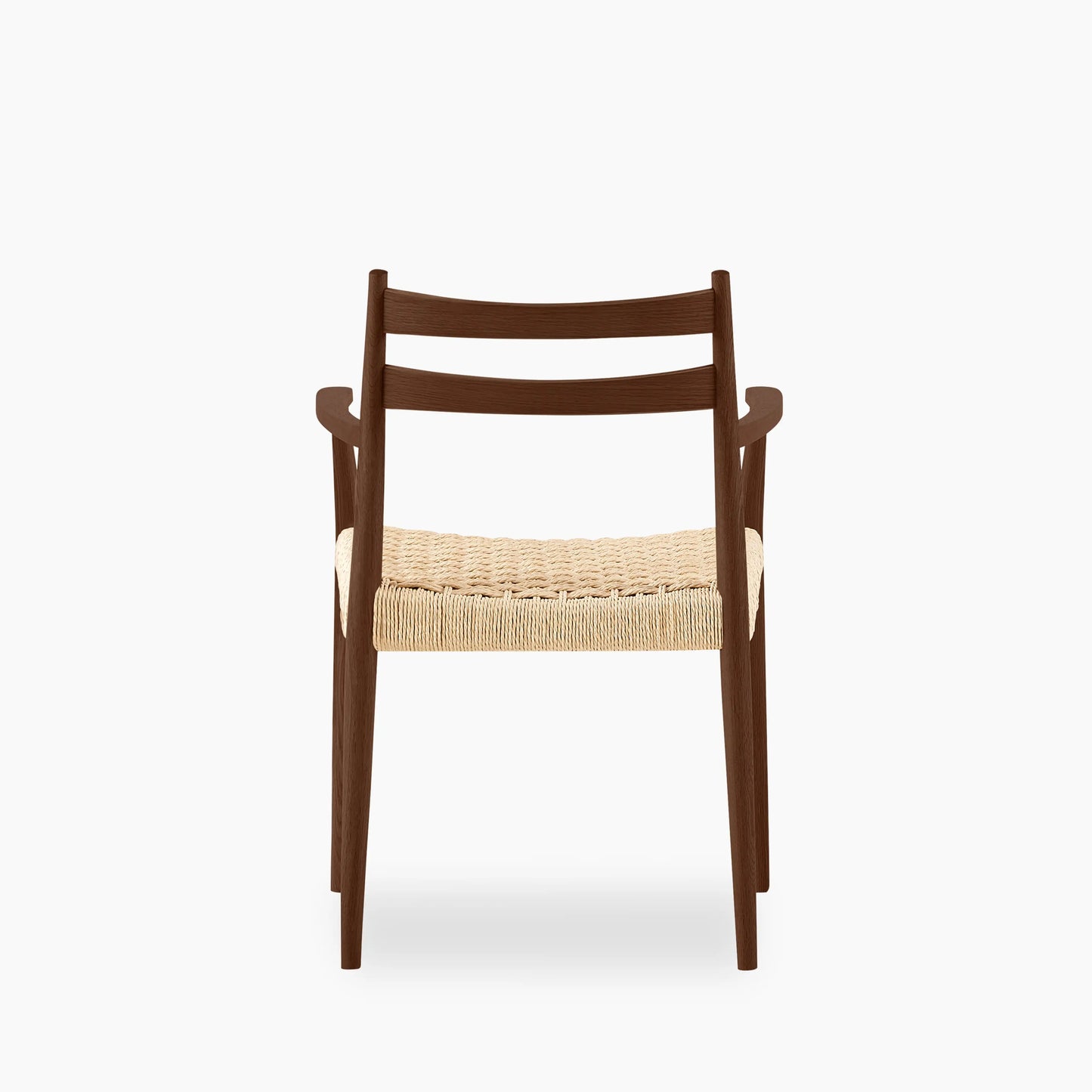 Caleb Wooden Carver Dining Chair | Natural Weave & Walnut