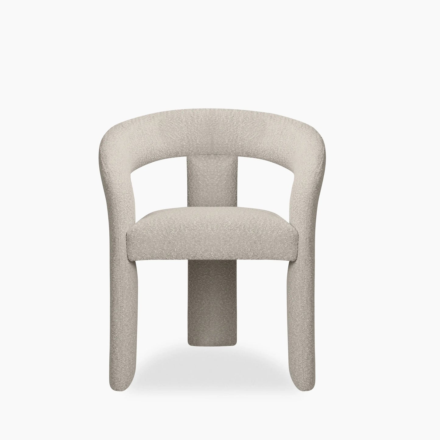 Bellamy Carver Dining Chair | Speckled Stone Sustainable Boucle