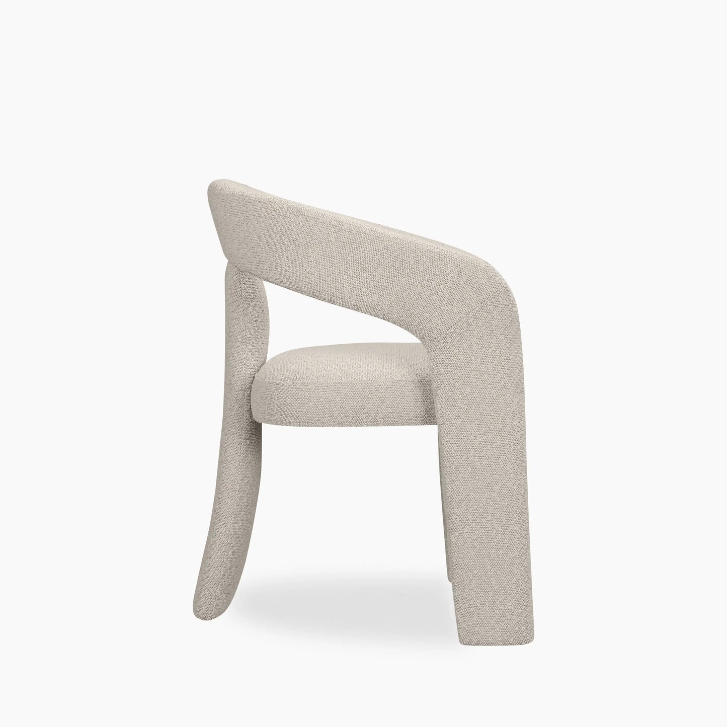 Bellamy Carver Dining Chair | Speckled Stone Sustainable Boucle
