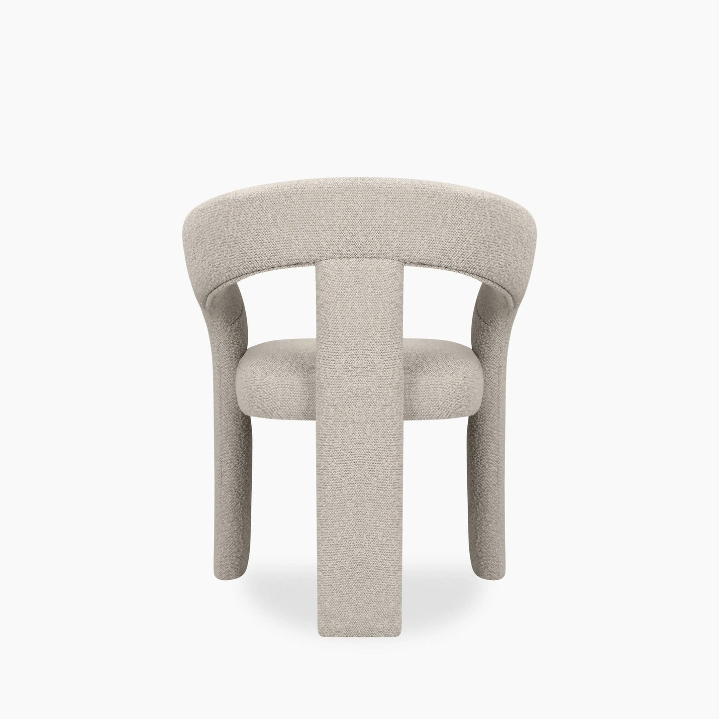 Bellamy Carver Dining Chair | Speckled Stone Sustainable Boucle