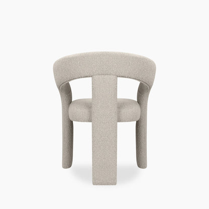 Bellamy Carver Dining Chair | Speckled Stone Sustainable Boucle