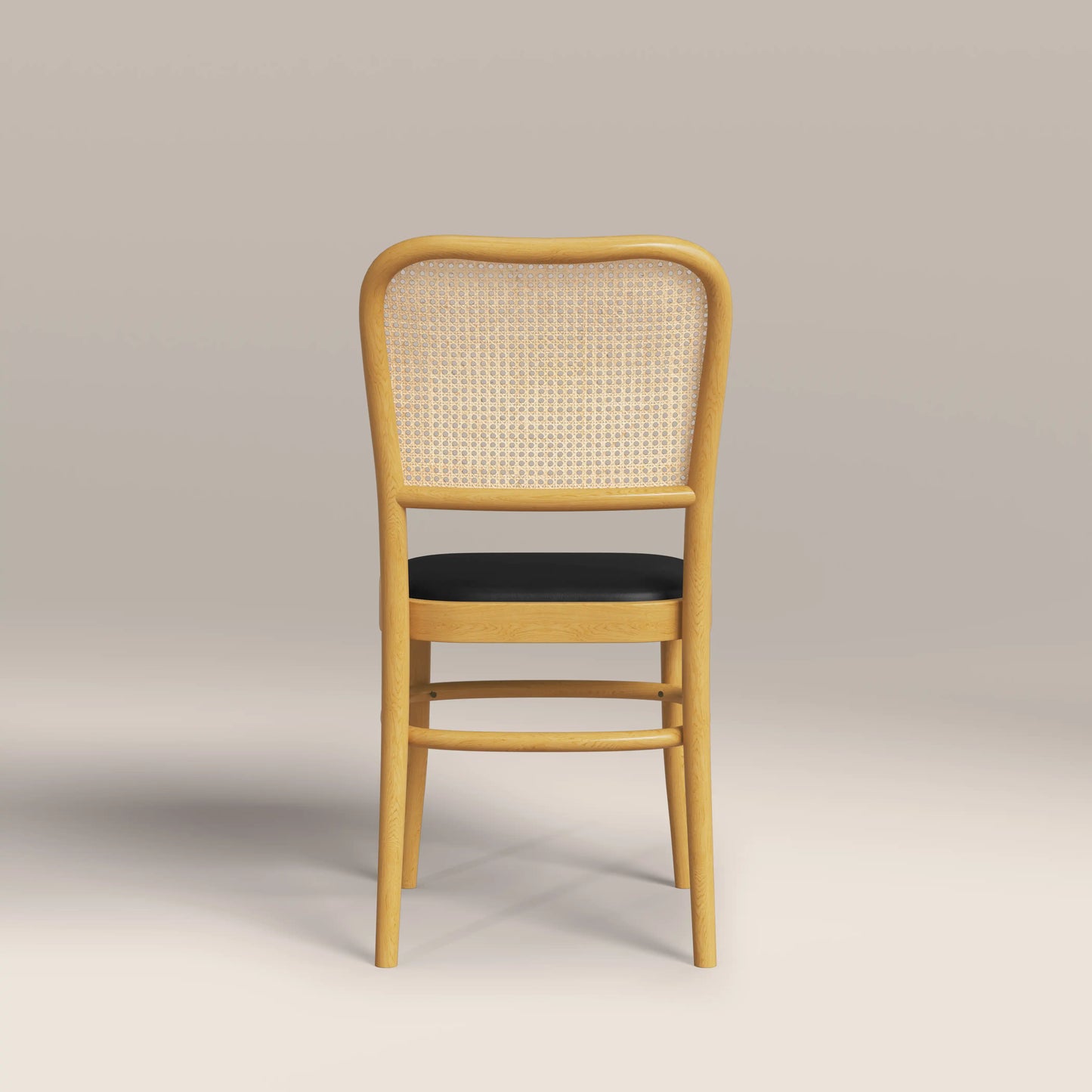 Bourne Wooden Dining Chair | Vintage Black Faux Leather & Oak