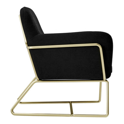 Theodore Armchair - Black Velvet & Gold