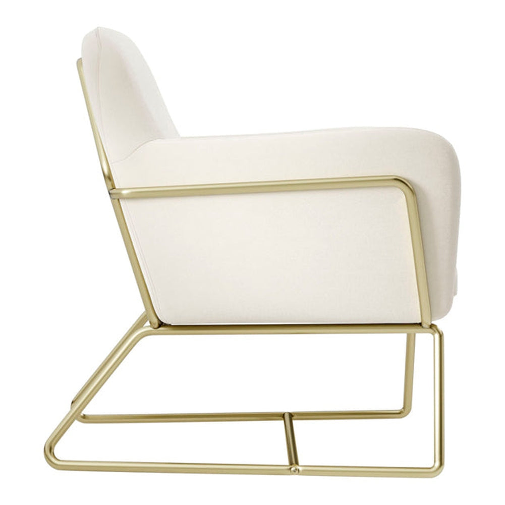 Theodore Armchair - Cream Velvet & Gold
