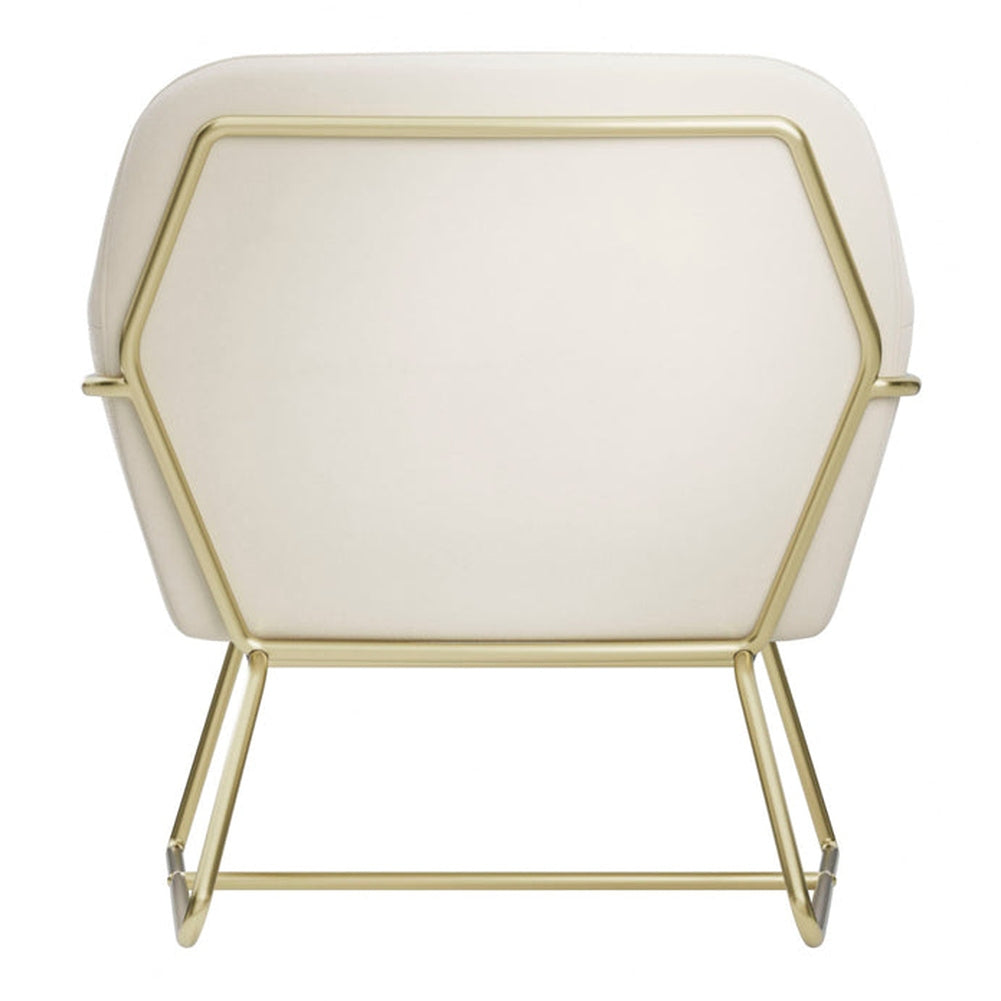 Theodore Armchair - Cream Velvet & Gold