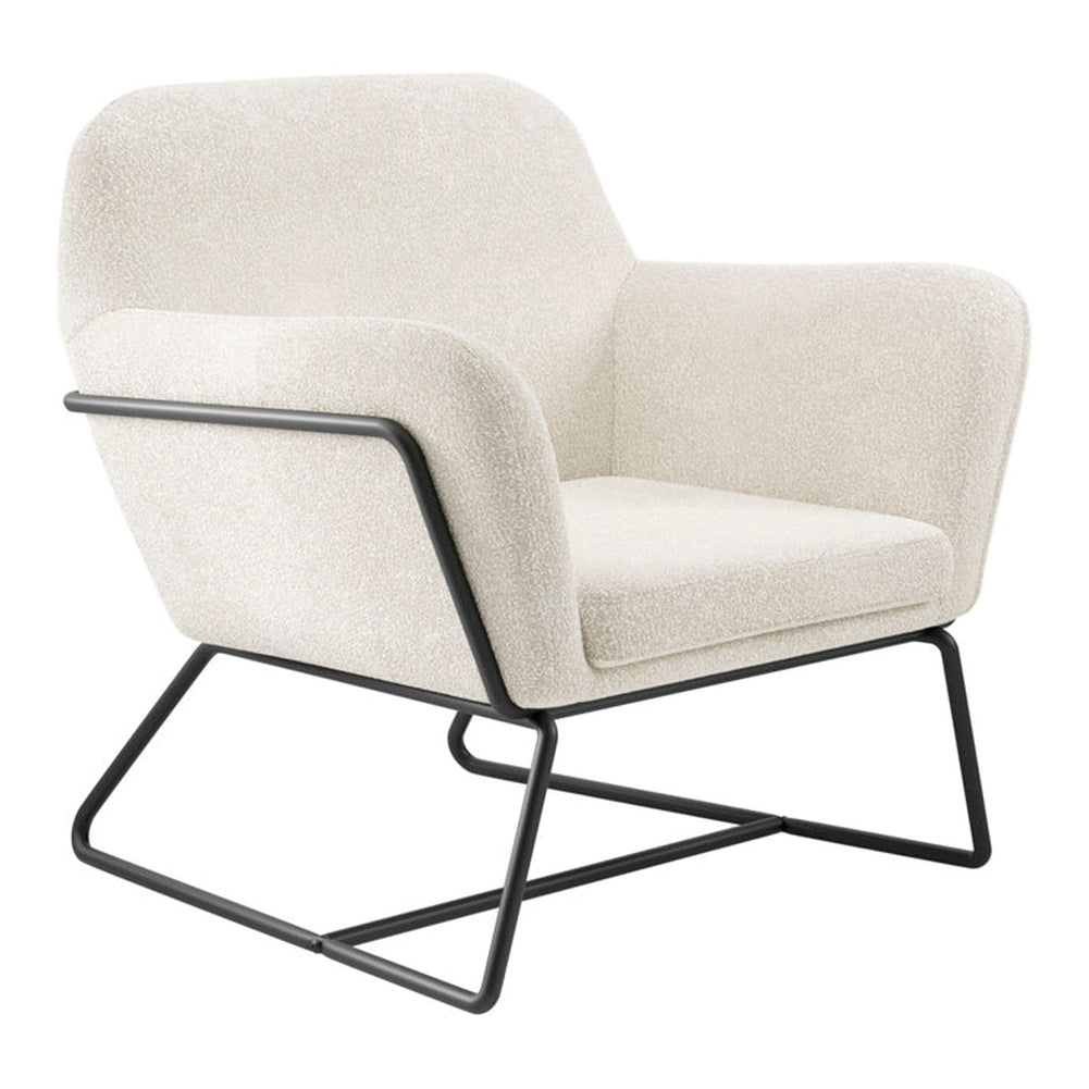 Theodore Armchair - Ivory Bouclé & Black