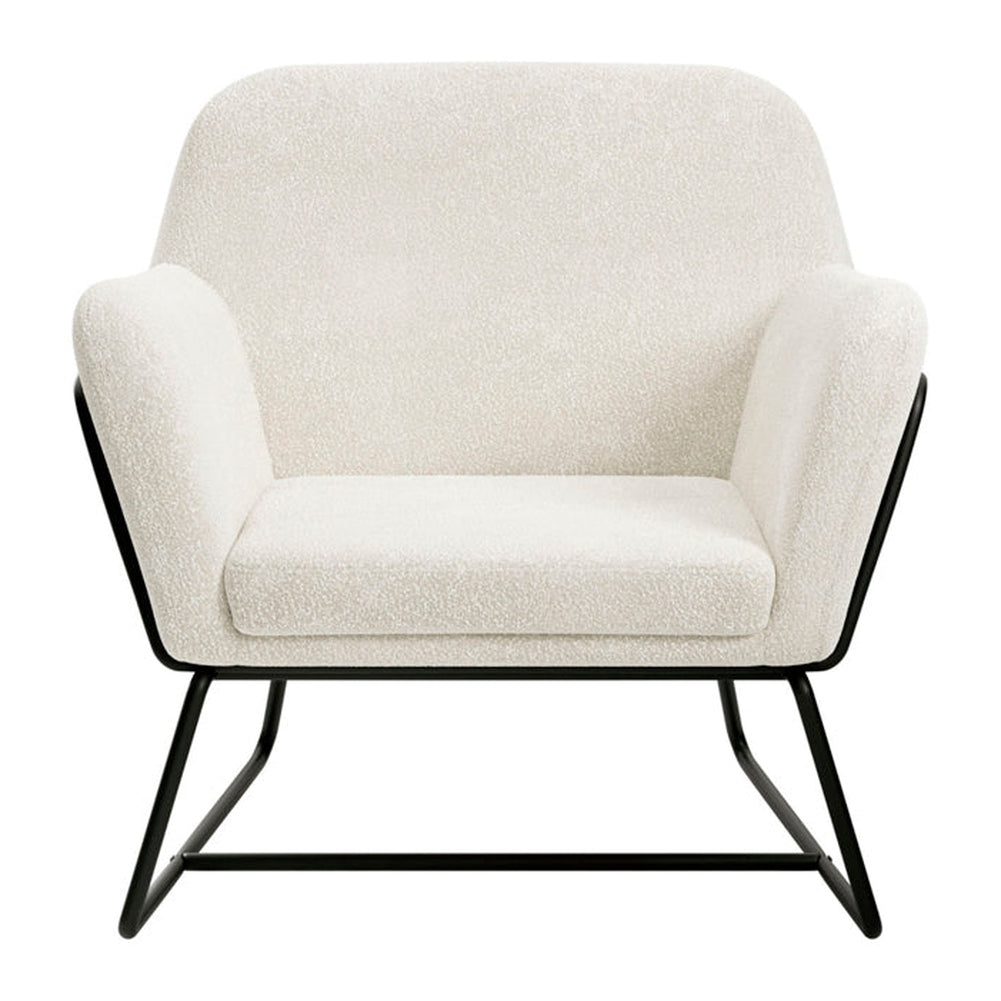 Theodore Armchair - Ivory Bouclé & Black