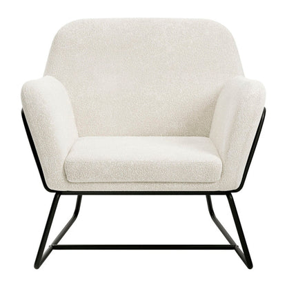 Theodore Armchair - Ivory Bouclé & Black