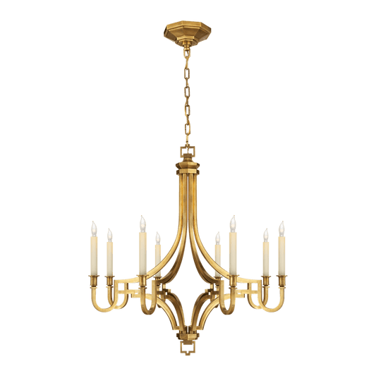 Mykonos Medium Chandelier - Antique-Burnished Brass