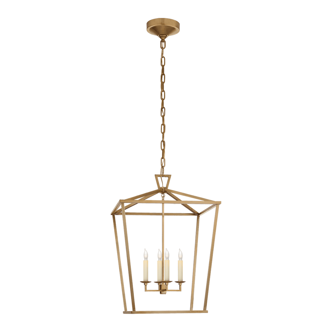 Darlana Medium Lantern - Antique- Burnished Brass