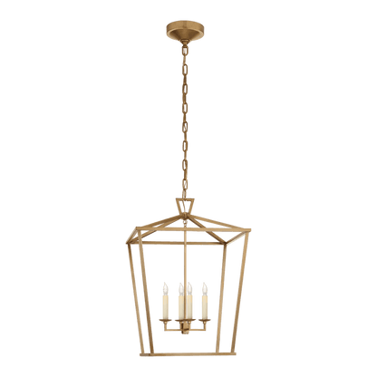 Darlana Medium Lantern - Antique- Burnished Brass