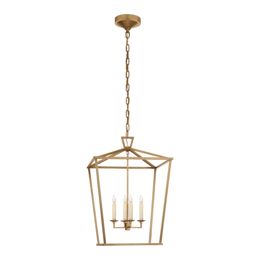 Darlana Medium Lantern - Antique- Burnished Brass