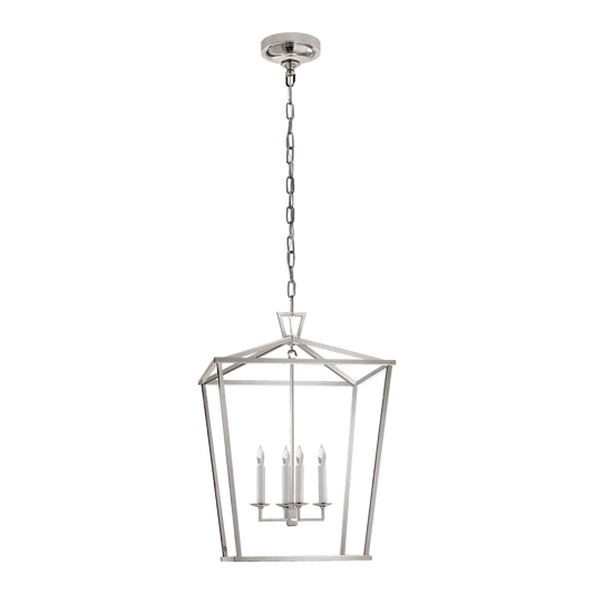 Darlana Medium Lantern - Polished Nickel