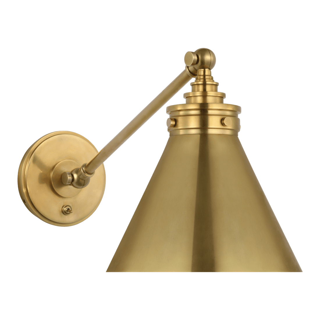 Parkington Single Library Wall Light - Antique-Burnished Brass