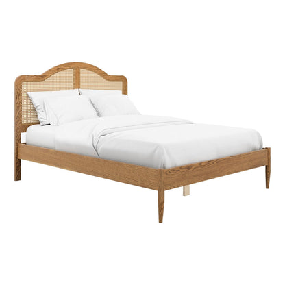 Claudette Double Bed - Smoked Wood