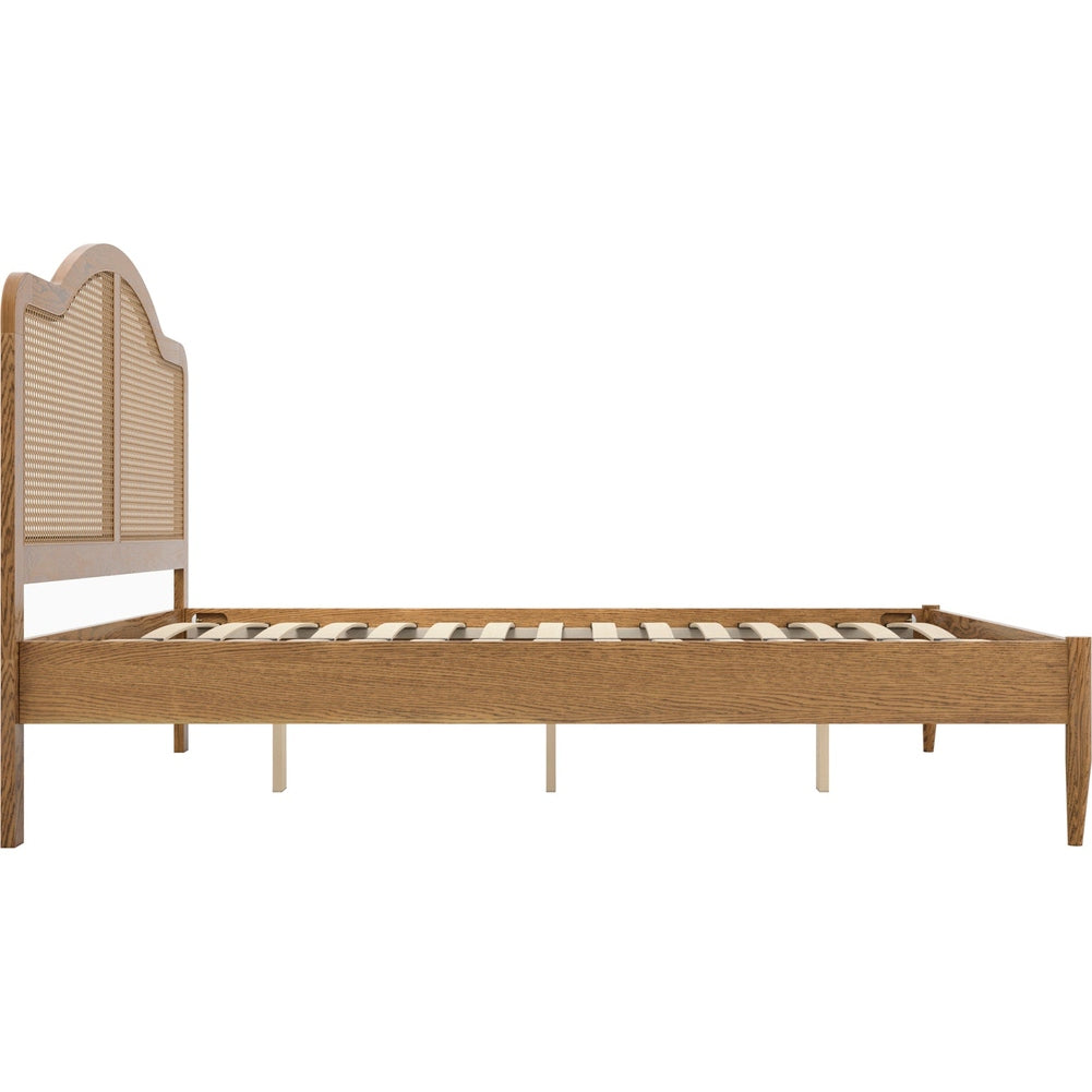 Claudette Double Bed - Smoked Wood