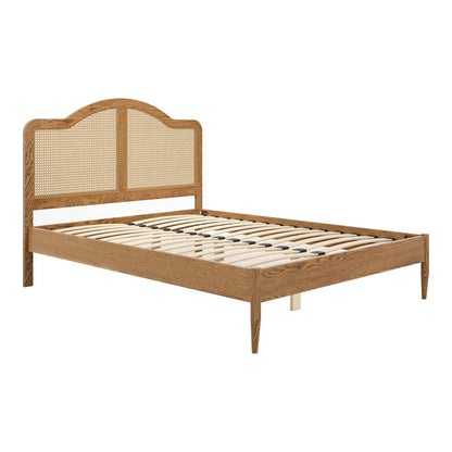 Claudette King Size Bed - Smoked Wood