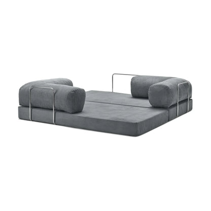 Nubo Compressed Gray Deep Tone Sofa - Same compact design, stylish appearance.