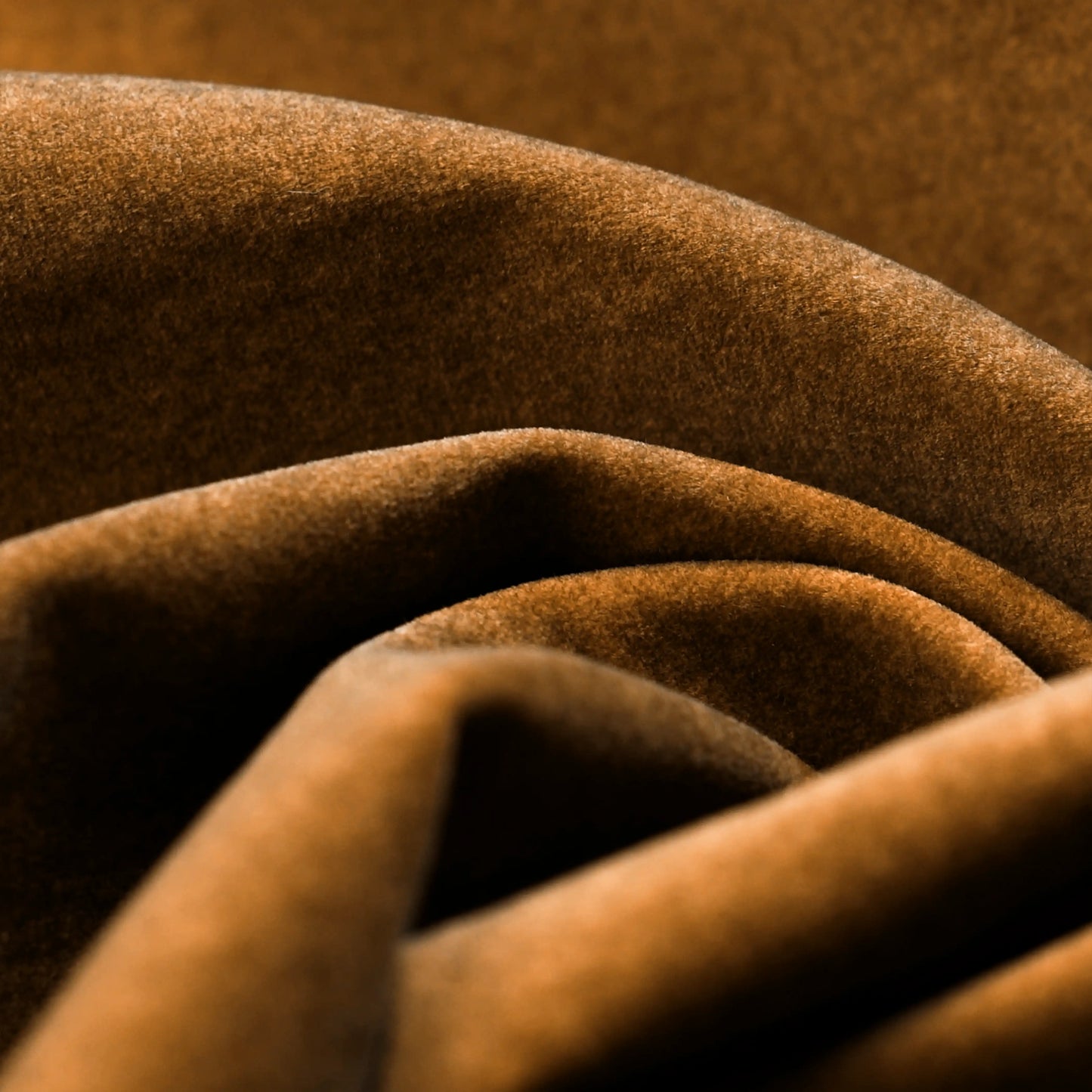 Hallie Wooden Carver Dining Chair | Caramel Brown Sustainable Mohair Velvet & Walnut