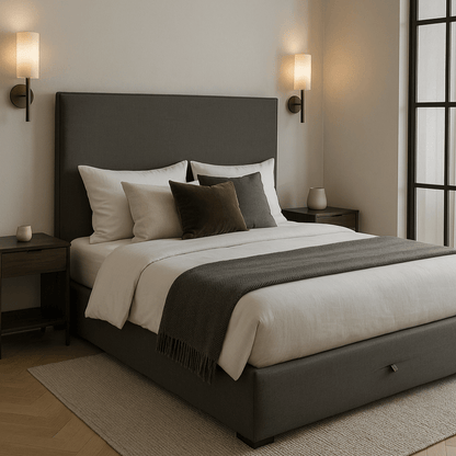 Nilah King Size Bed - Smoke