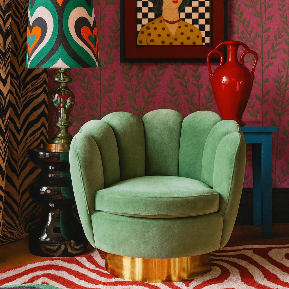 Mirage Swivel Chair - Savona Pistache Green Velvet