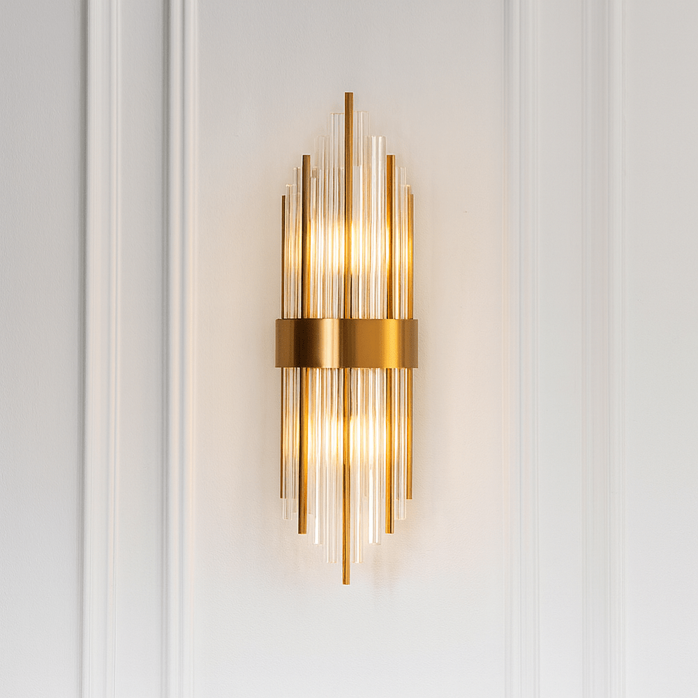 Clarins Wall Lamp - Brass & Clear