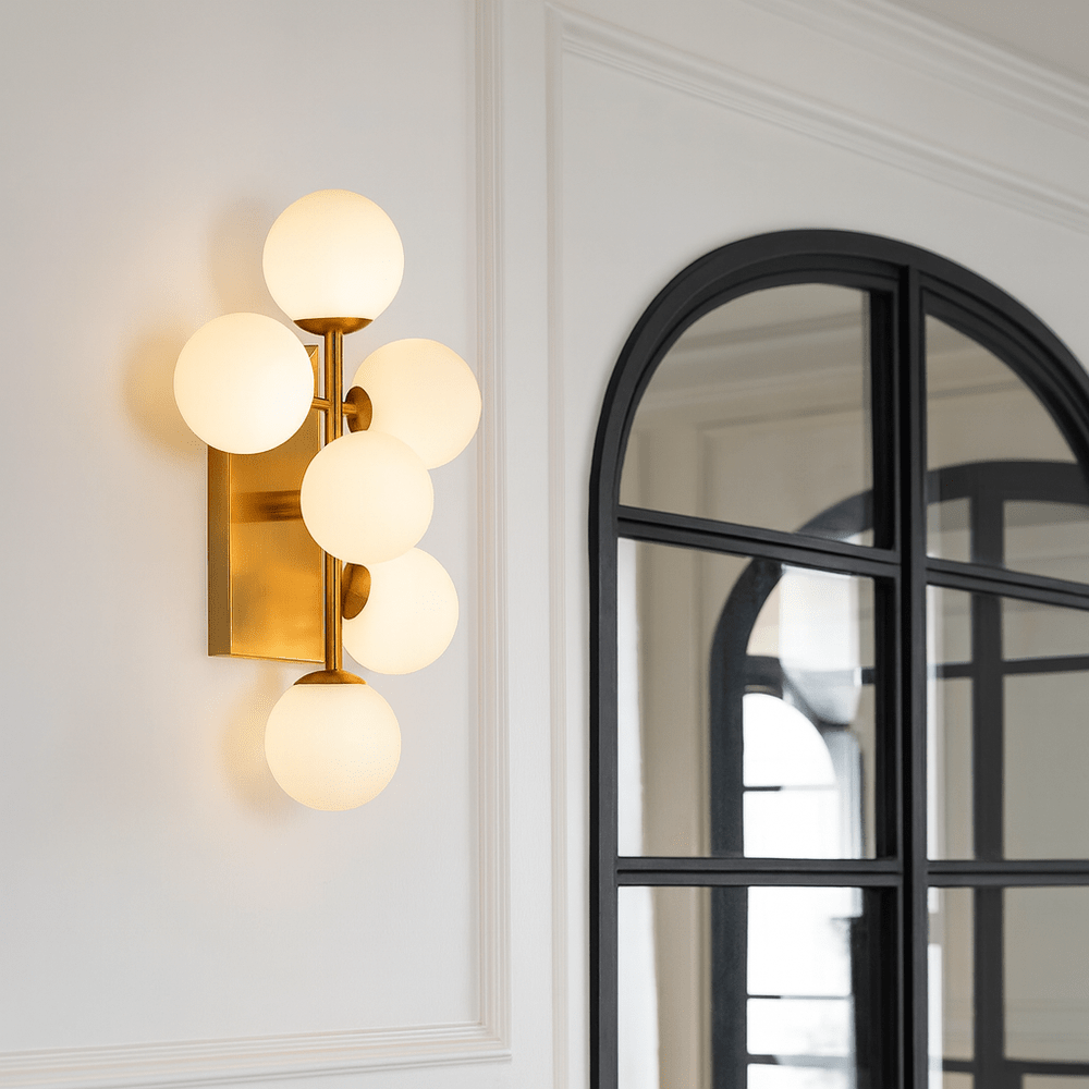 Vanessa Wall Lamp - Brass & Opal Glass
