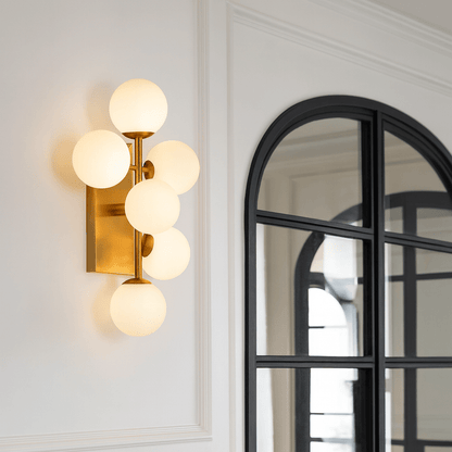 Vanessa Wall Lamp - Brass & Opal Glass
